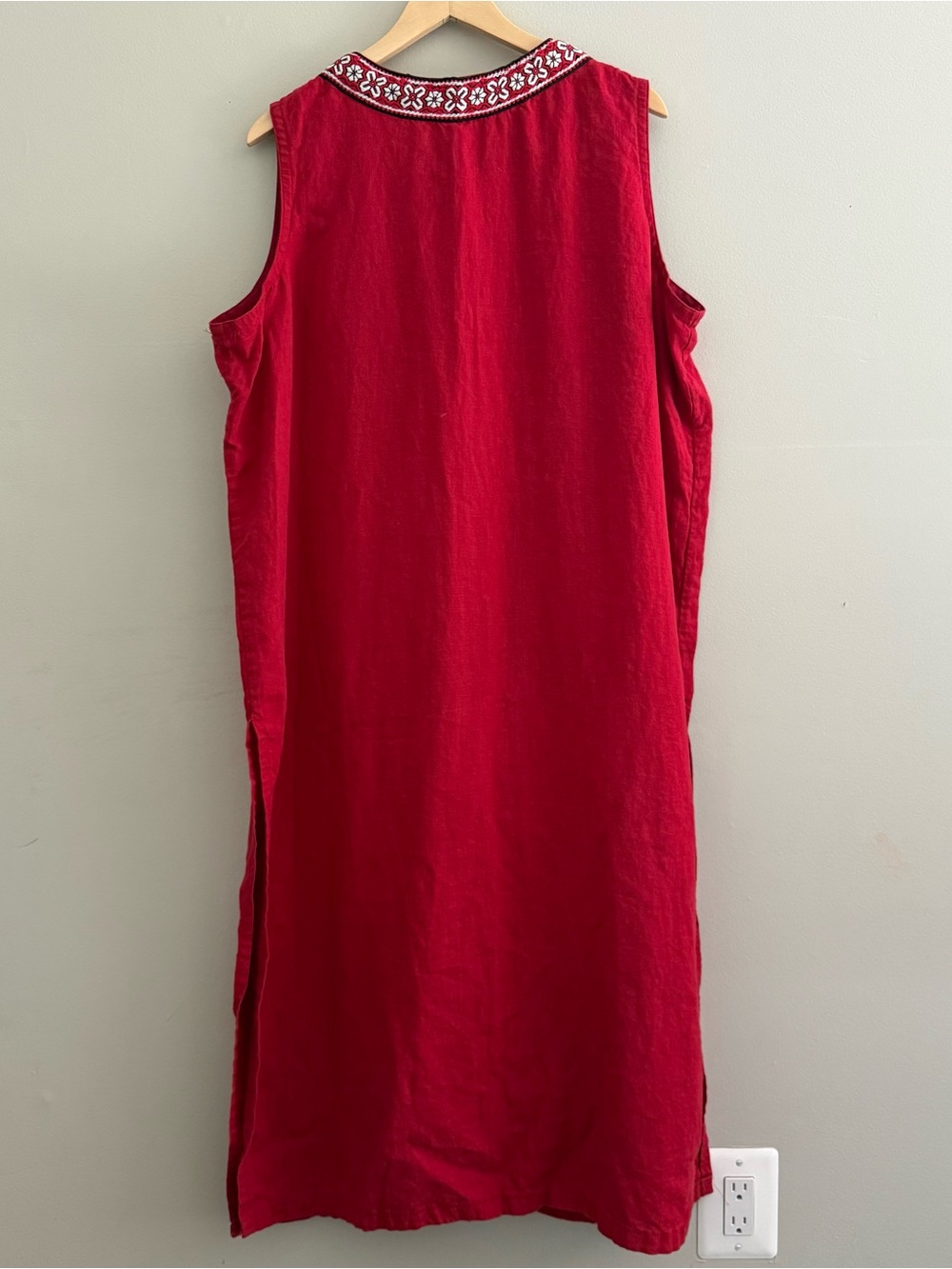 Vintage Handmade Cotton Sleeveless Midi Dress - Picture 5 of 5